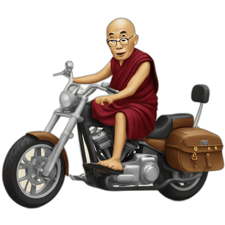 Dalai lama on chopper emoji