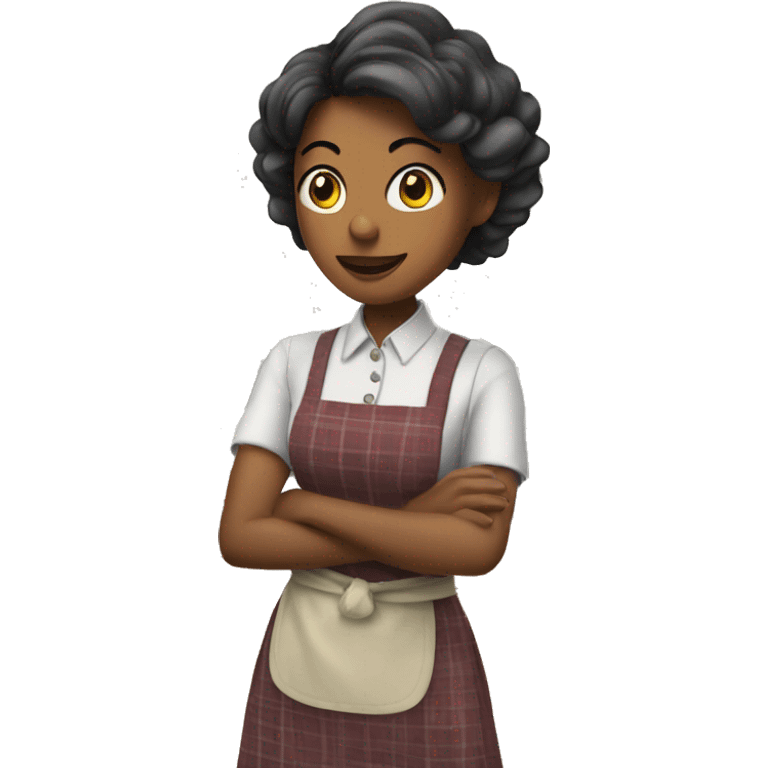 woman in apron in kitchen emoji