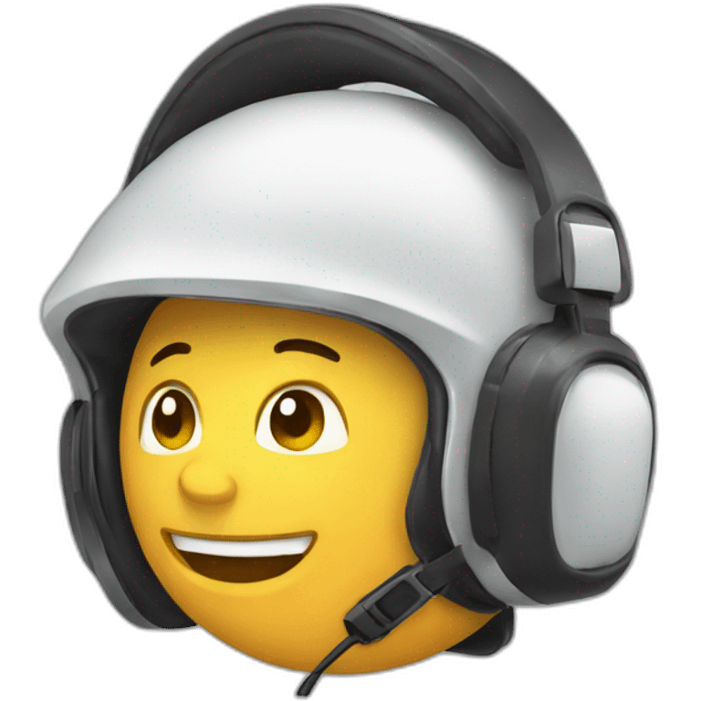 Chat avec casque emoji