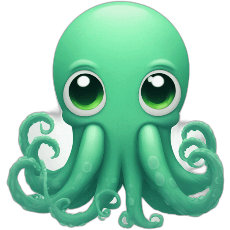 Cute kraken cute face eyes close meditate emoji