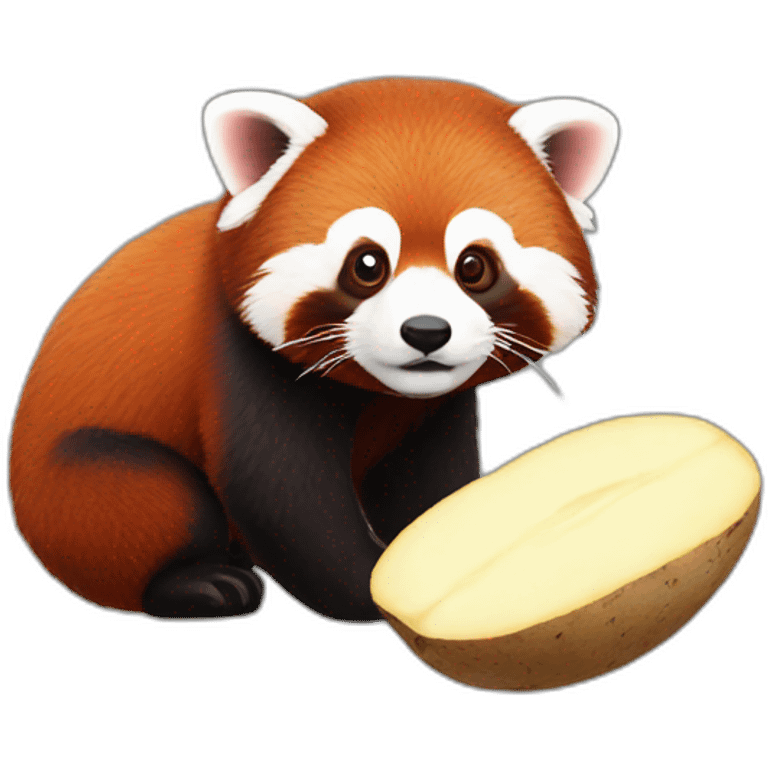 red panda potato emoji