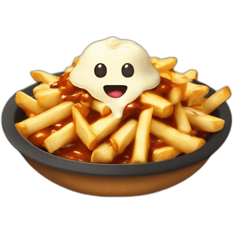 Poutine qui mange une poutine emoji