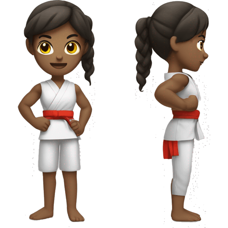 Strong and Muscular Karate Girl emoji