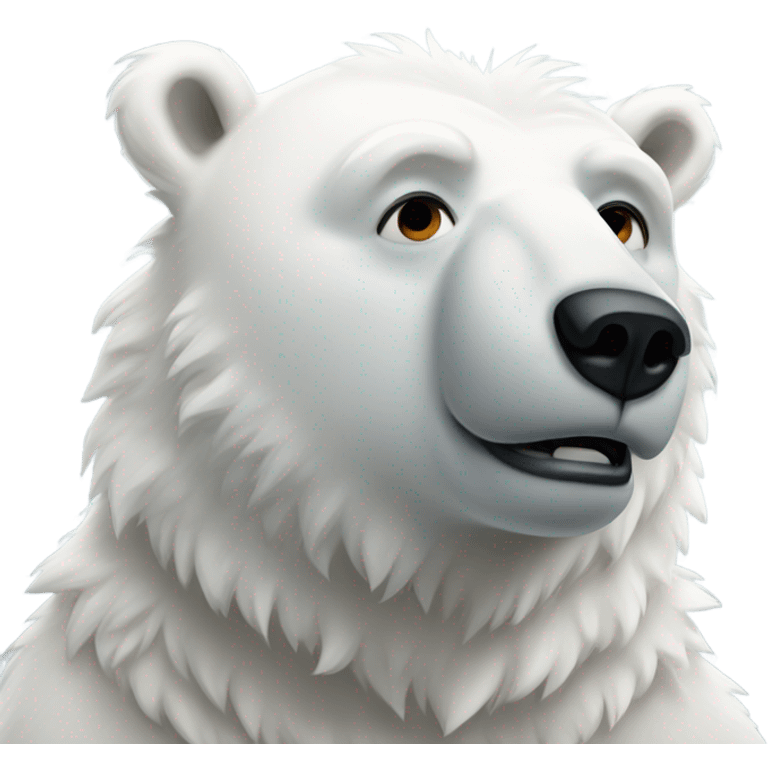 Polar bear with Fever emoji