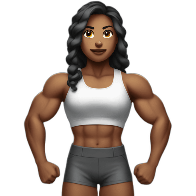 Strong muscle girl emoji