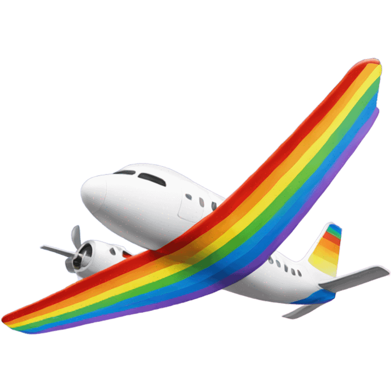 Rainbow plane  emoji