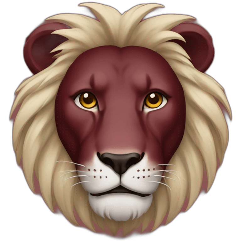 Maroon lion emoji