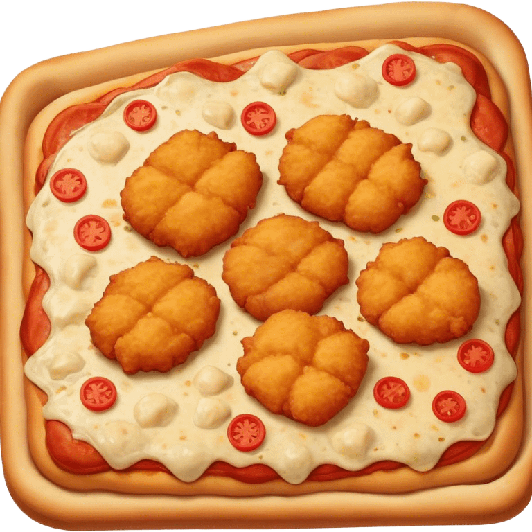 Chicken nugget pizza pizza emoji