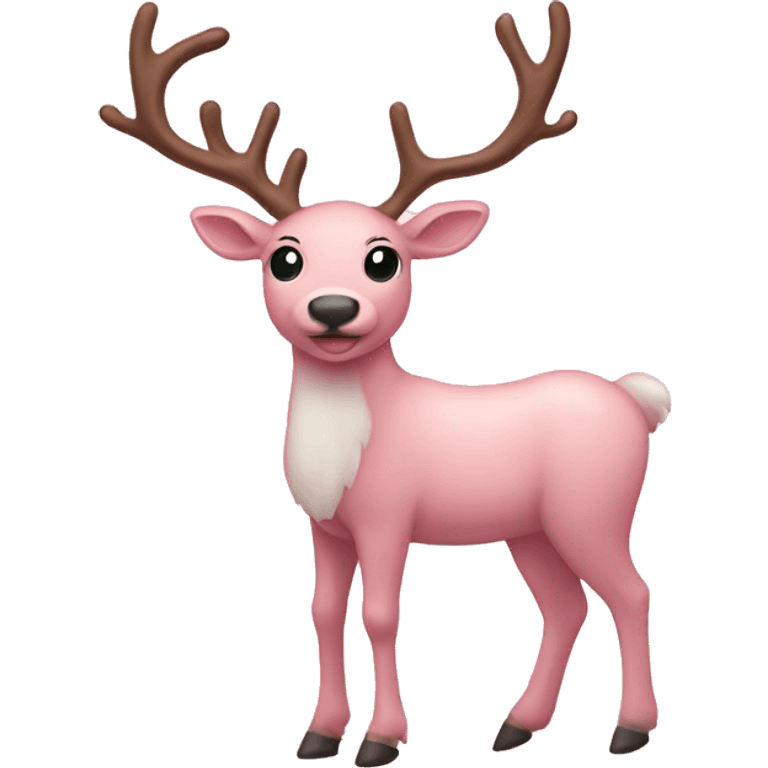 Light pink reindeer  emoji