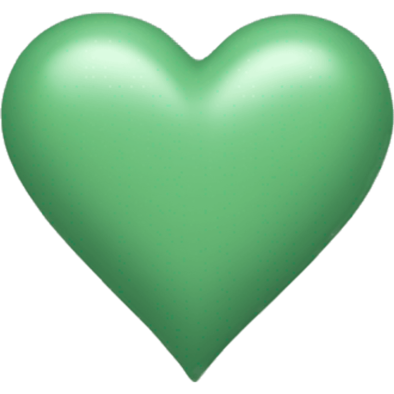 A sage green love heart emoji