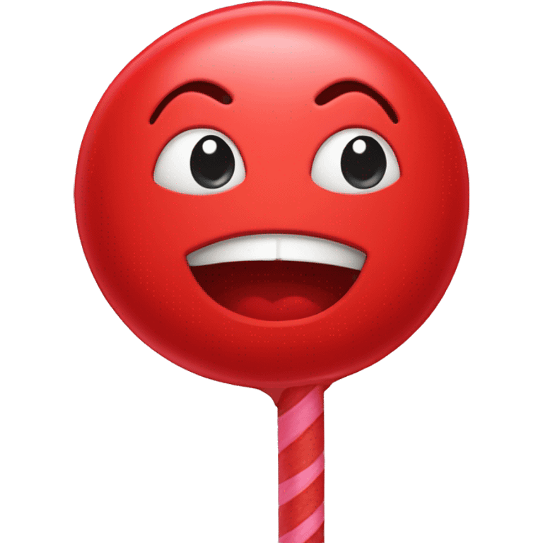 red candy whit face emoji