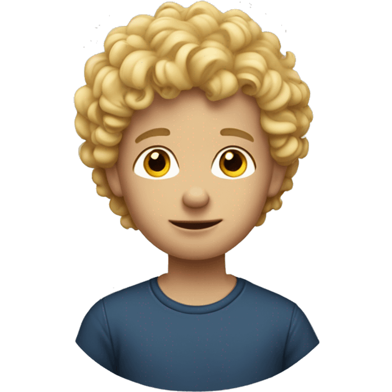 Malenbky curly blond boy emoji