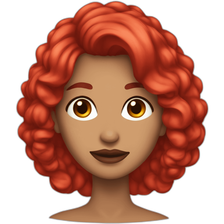 terapeuta vocacional mujer cabello de rojo risado emoji