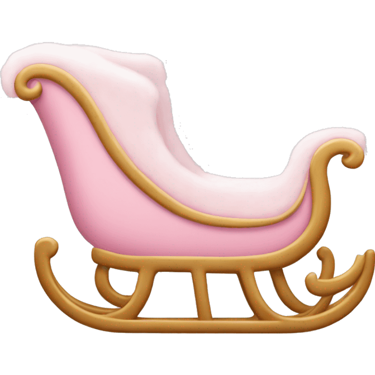 Light pink sleigh emoji