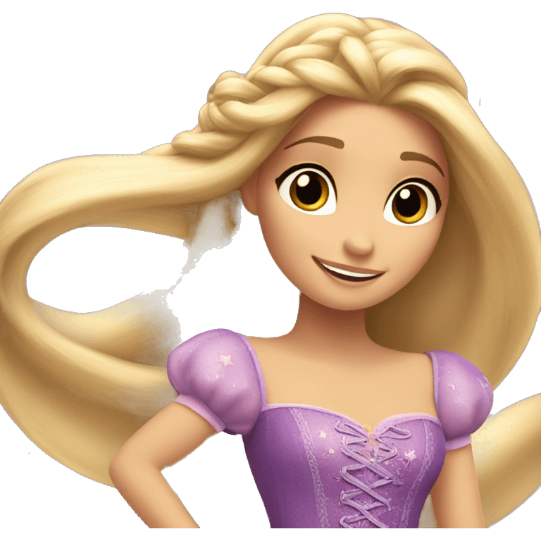 Disney Rapunzel with stars  emoji