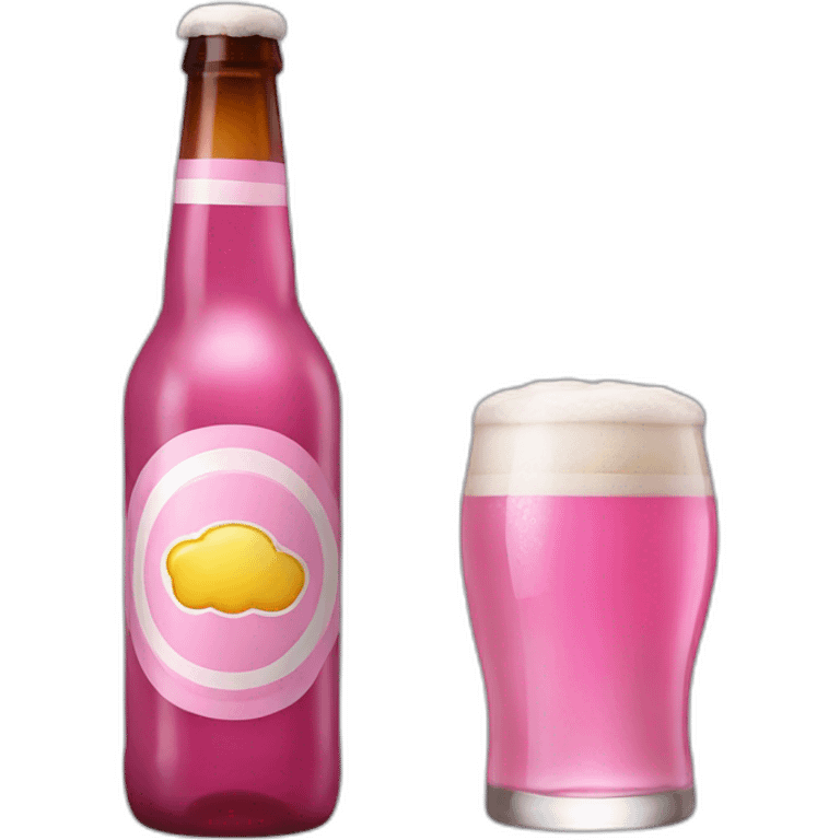 Pink Bottle beer emoji