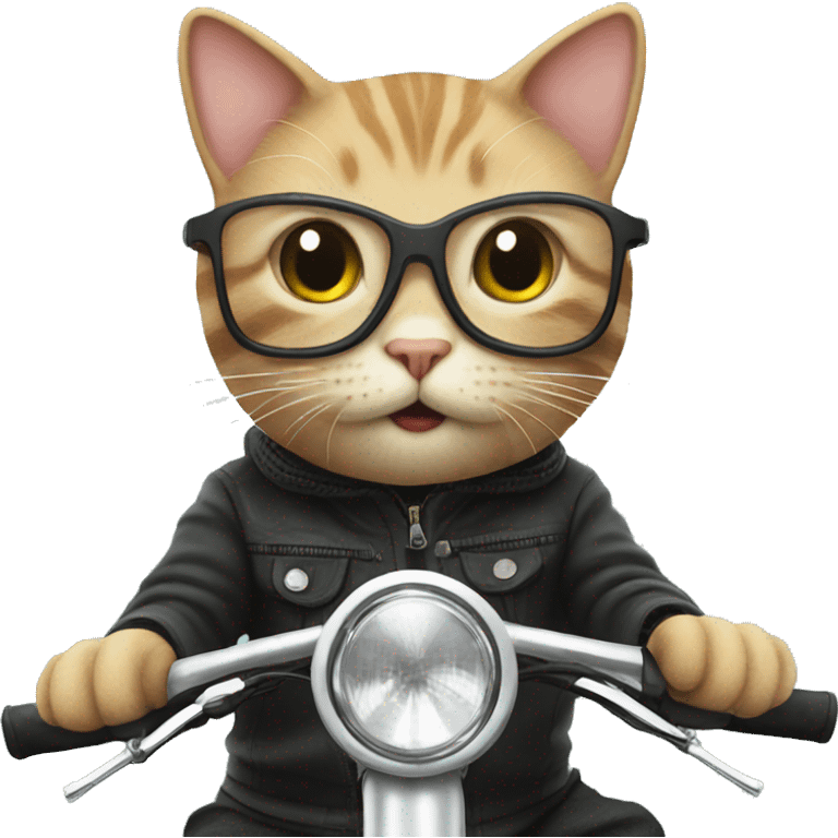 Cat in bike emoji