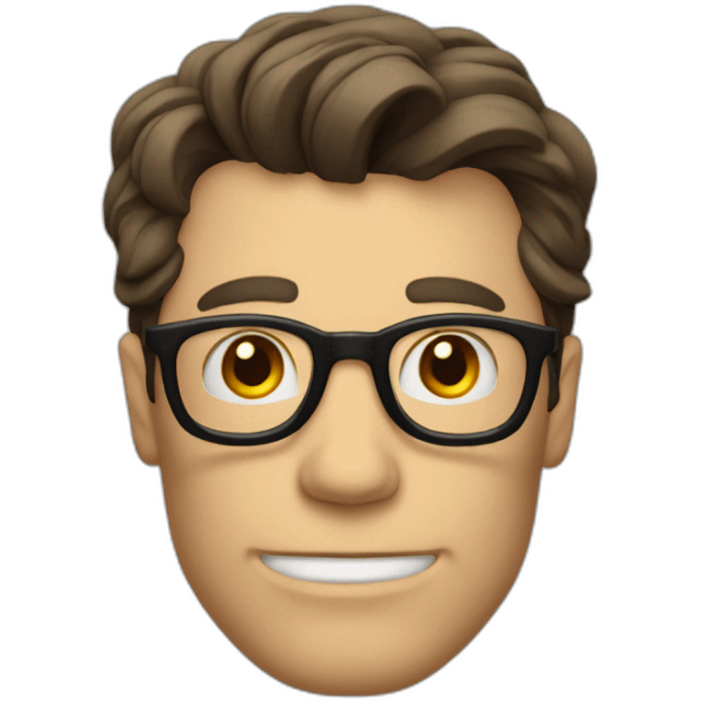 half portrait of clark kent with high great-looking hair emoji