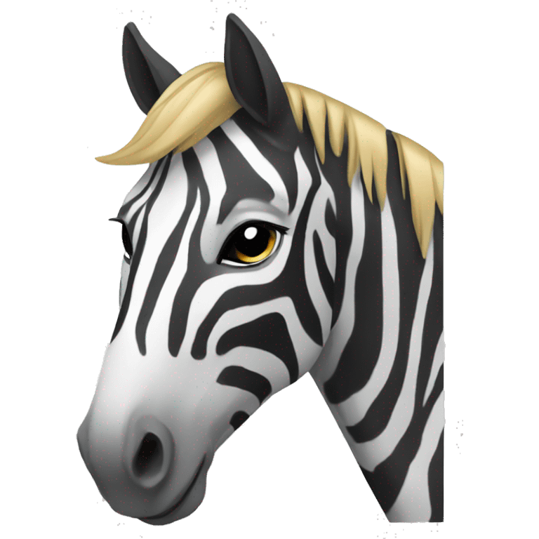 horse with zebra colors emoji