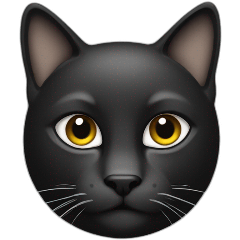 Nice cat black color emoji