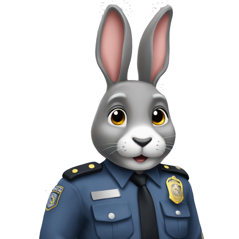 rabbit grey police emoji