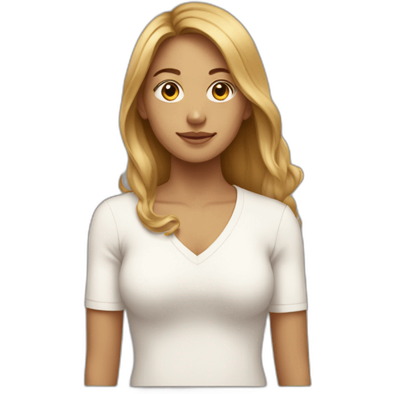 Woman with light complextion with dark blonde, medium long hair with baby boy emoji