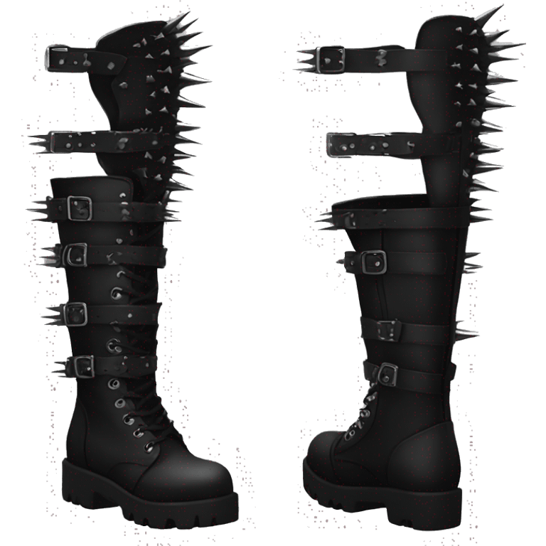 platform boots gothic with spikes emoji