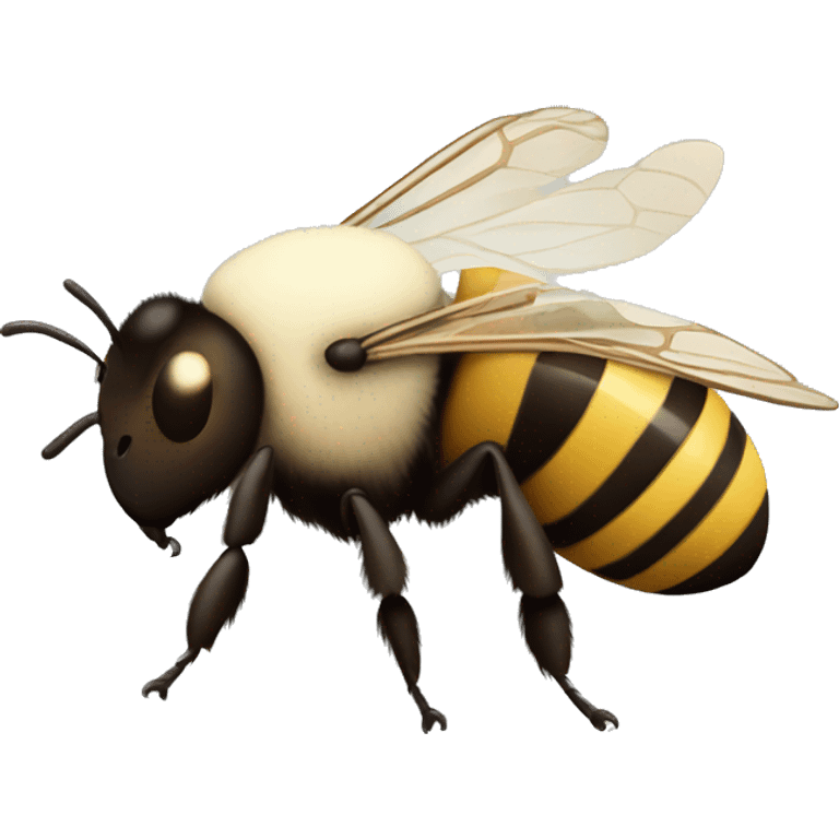 Brown and cream bumble bee emoji