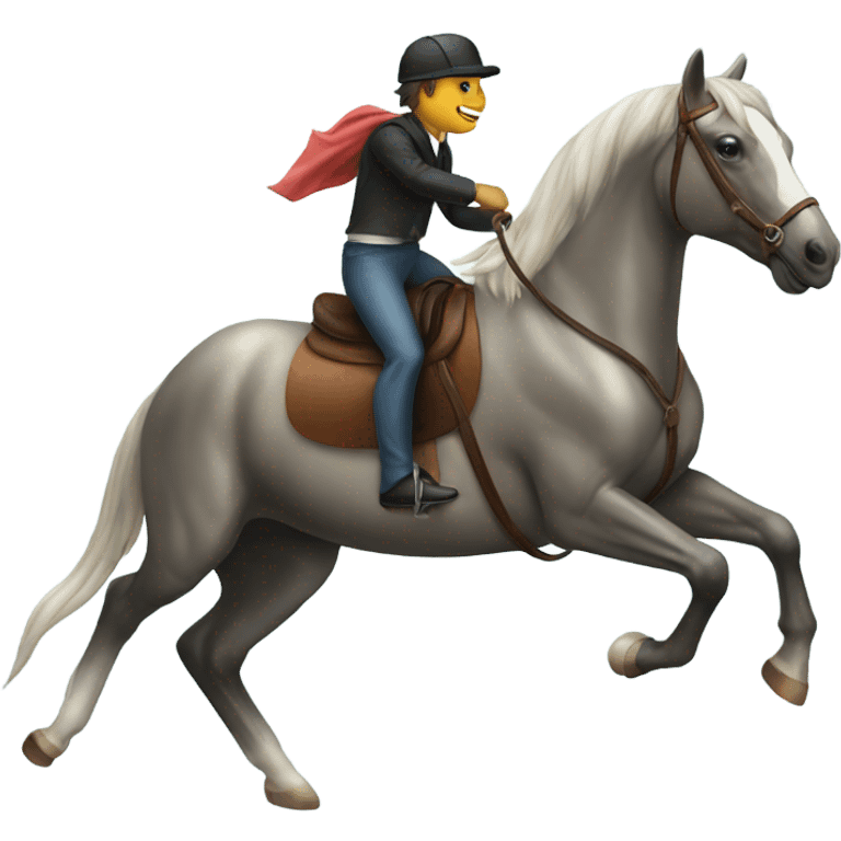 Dolphin riding a horse emoji