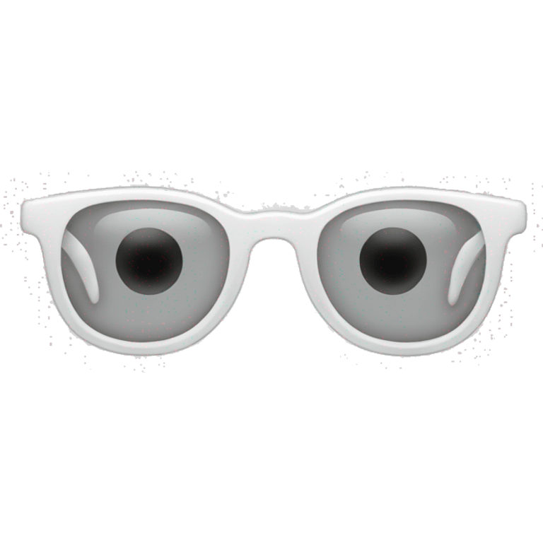 Transparent white eyeglasses emoji