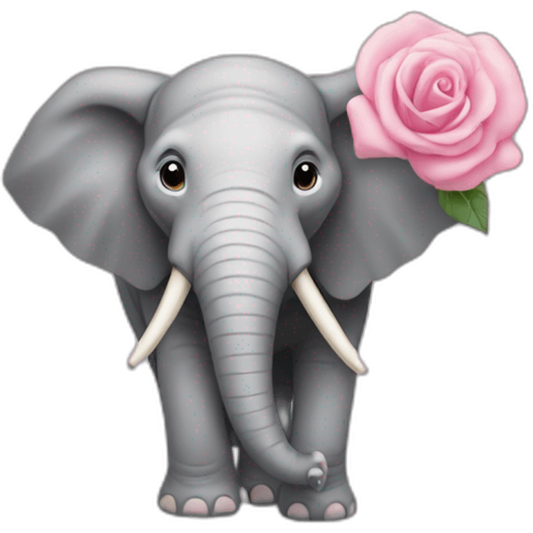 Éléphant rose emoji