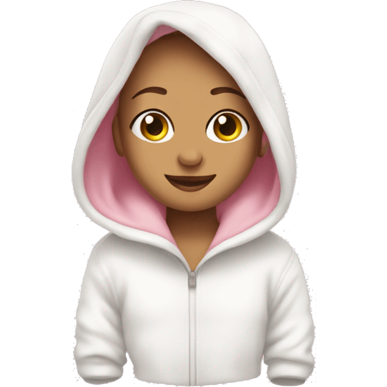 cozy white pink and white sweatshirt emoji