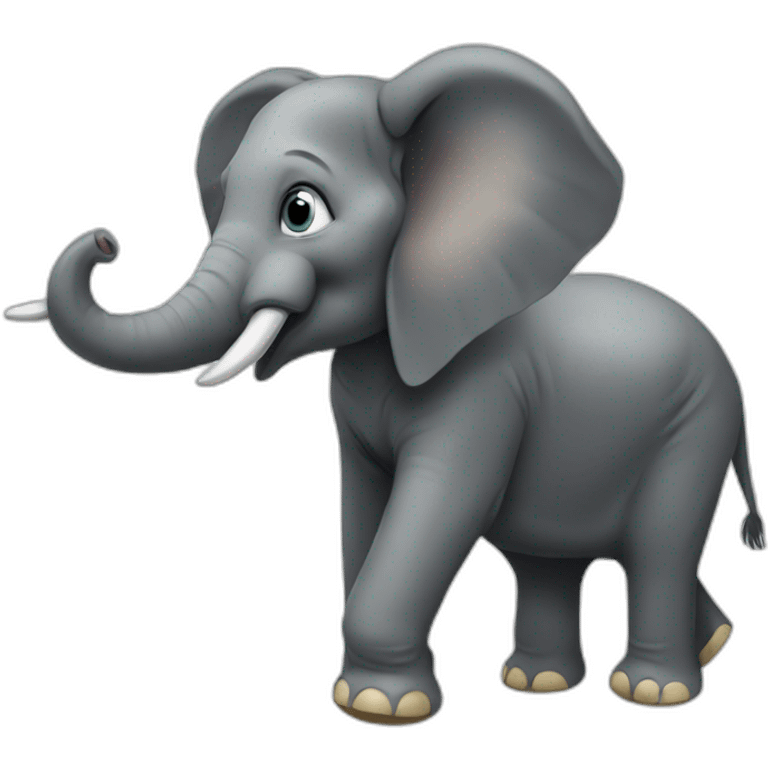 Chat sur elephant emoji