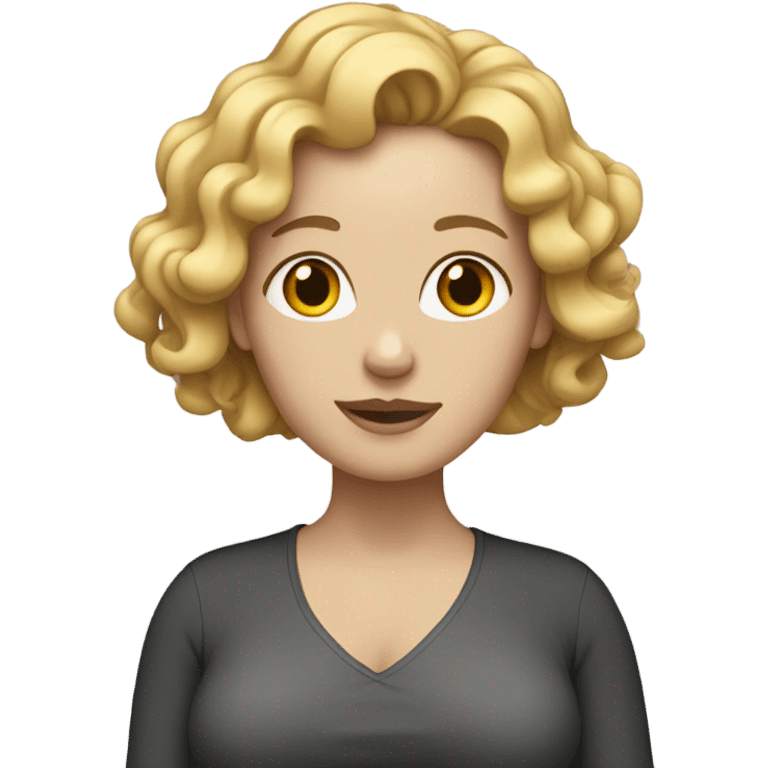 White women blonde curly hair pregnant  emoji