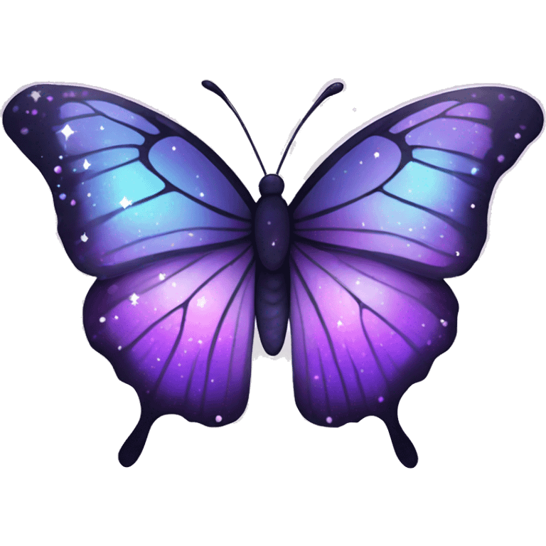 sparkly starry Pastel purple-gradient nebula galaxy butterfly emoji