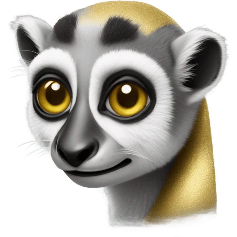 Lemur with gold emoji