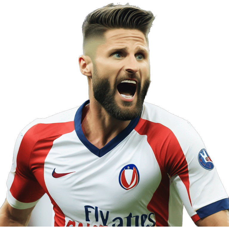 Olivier Giroud célébrant un succès  emoji