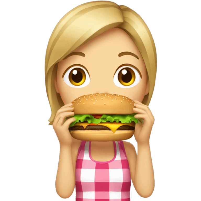 Girl eating a Burger  emoji