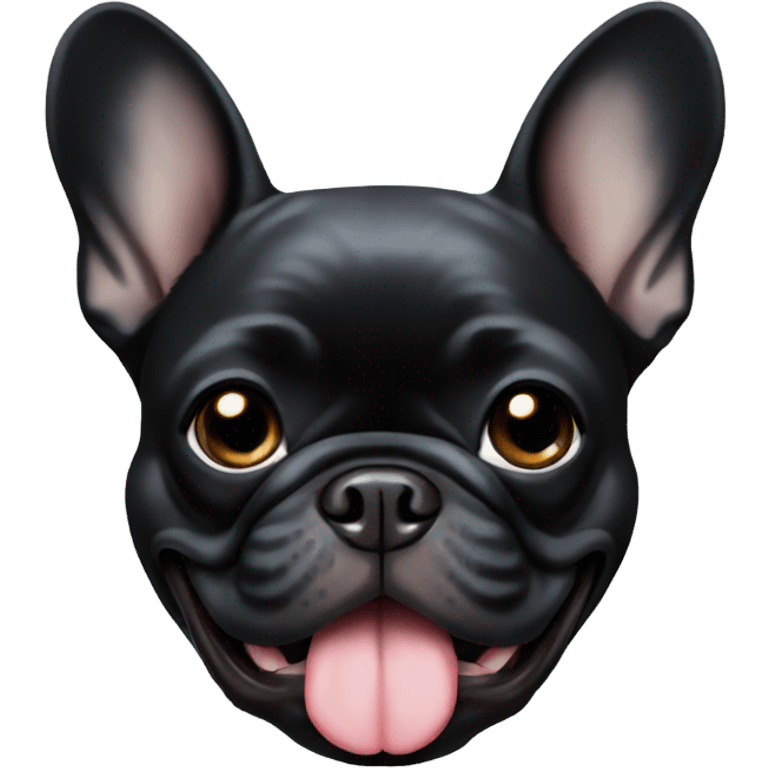 Black French bulldog emoji