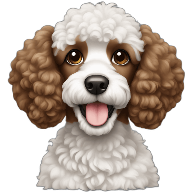 brown and white poodle emoji