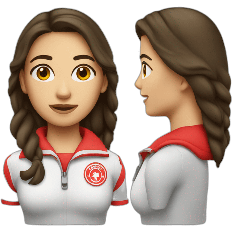 Female brunette lifeguard emoji