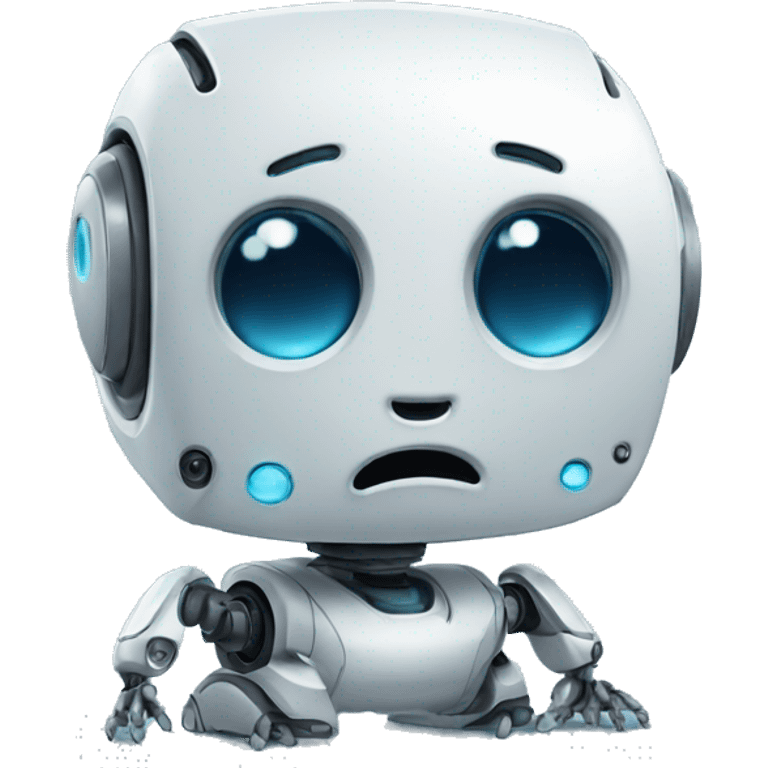 cute robot crying emoji