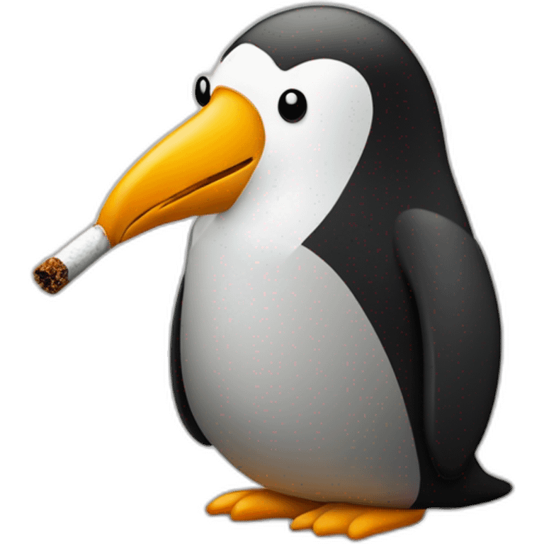 pingouin qui fume un cigare  emoji