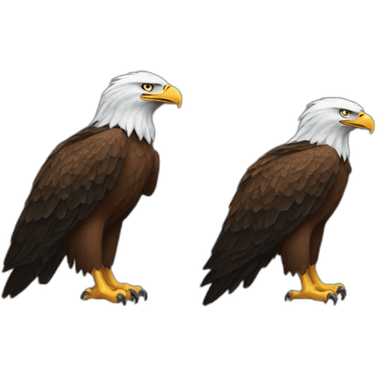 two eagles back and back emoji