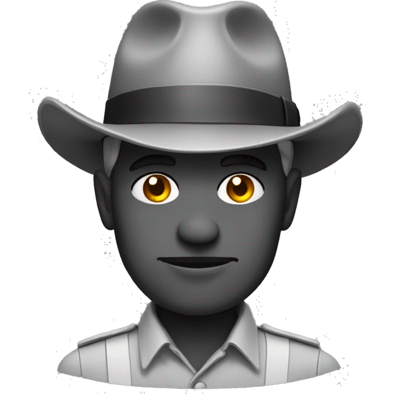 greyscale with hat serious emoji