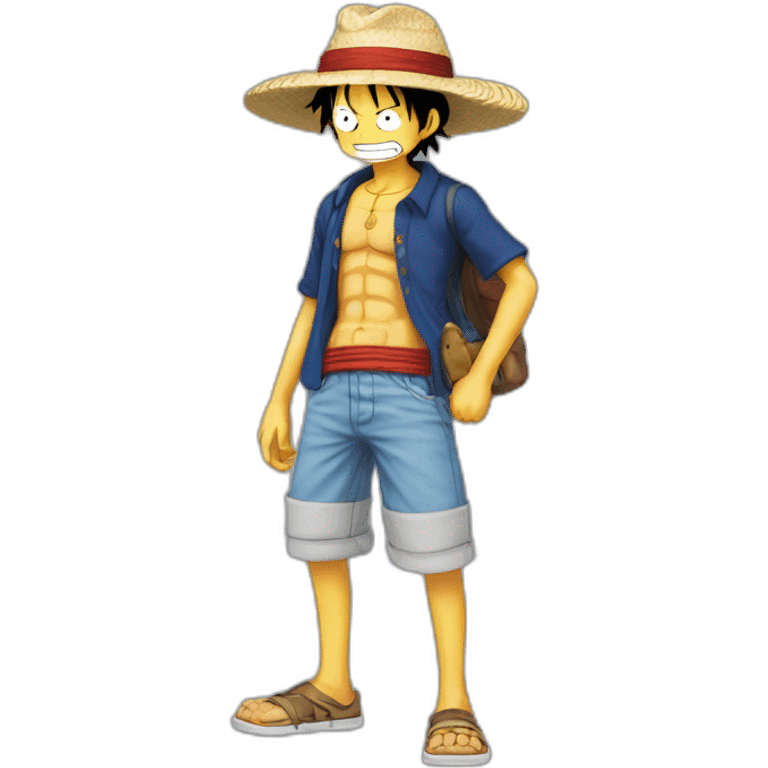 Luffy at Simpson  emoji