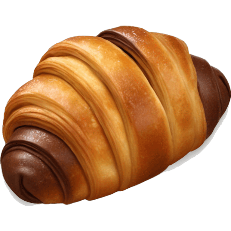 Realistic chocolate croissant emoji