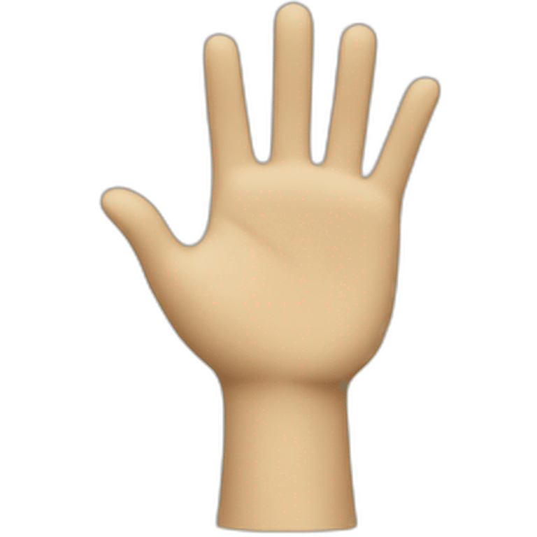 beige waving hand emoji