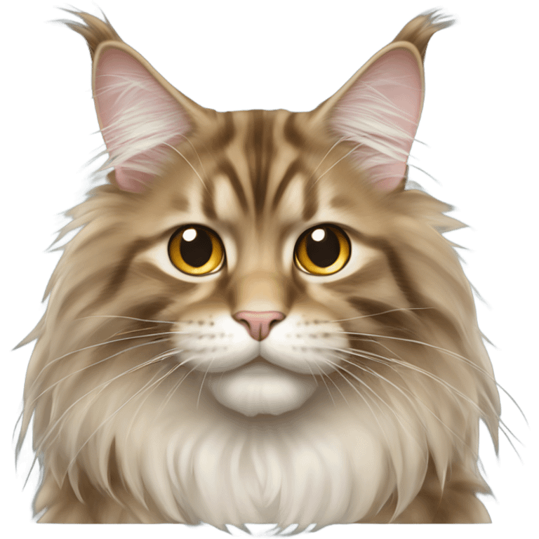 Maine Coon cat shows thumbs down emoji