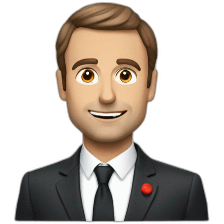 Macron qui boit du cafe emoji